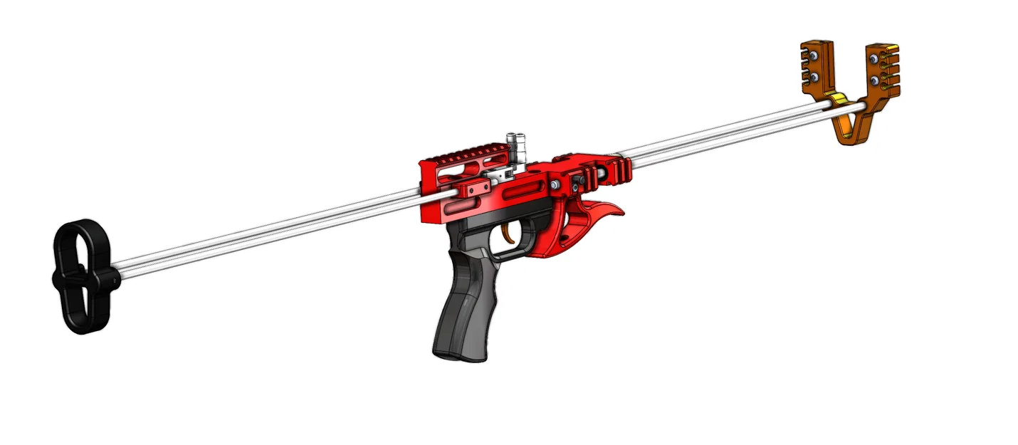 Mô hình súng cao su nâng cao (Advanced Slingshot Launcher) in 3D - Image 1