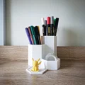 Khay Đựng Bút Đa Năng Thiết Kế Hình Lục Giác Trưng Bày Mô Hình - Thumbnail 1