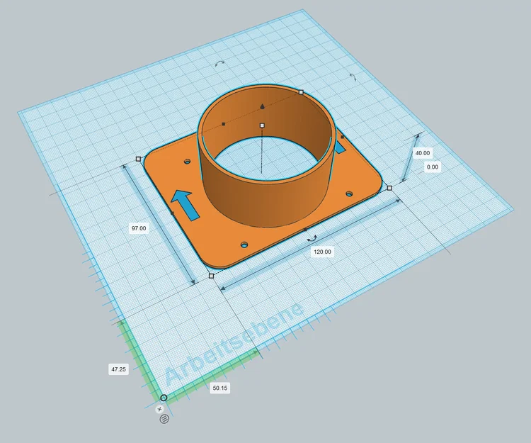 Adapter Ống Flex 80mm - Mặt Bích - Sculpfun iCube - Image 1