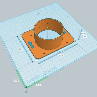 Adapter Ống Flex 80mm - Mặt Bích - Sculpfun iCube