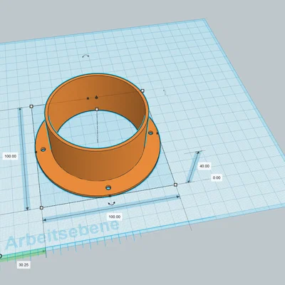 Adapter Ống Flex 80mm - Mặt Bích - Sculpfun iCube