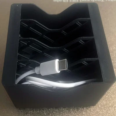 Gridfinity with pin - Hộp sắp xếp dây cáp (Cable Organizing Boxes)