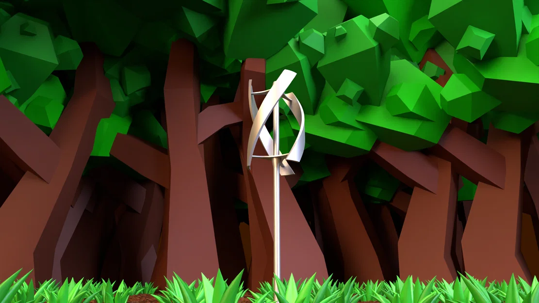 Tua-bin Gió Trục Đứng (Vertical Axis Wind Turbine - VAWT) In 3D - Image 1