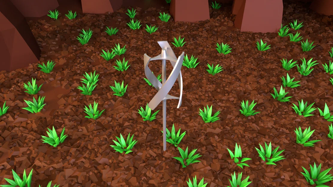 Tua-bin Gió Trục Đứng (Vertical Axis Wind Turbine - VAWT) In 3D - Image 4