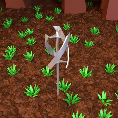 Tua-bin Gió Trục Đứng (Vertical Axis Wind Turbine - VAWT) In 3D