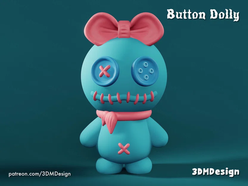 Móc khóa Button Dolly (Button Dolly Keychain) - Image 1