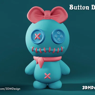 Móc khóa Button Dolly (Button Dolly Keychain)