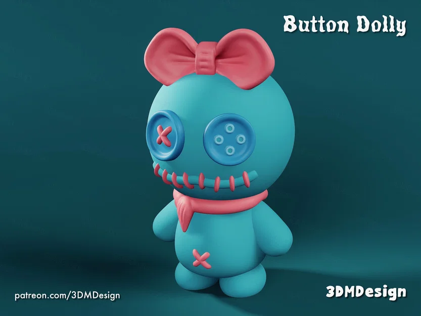 Móc khóa Button Dolly (Button Dolly Keychain) - Image 2