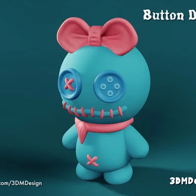 Móc khóa Button Dolly (Button Dolly Keychain)