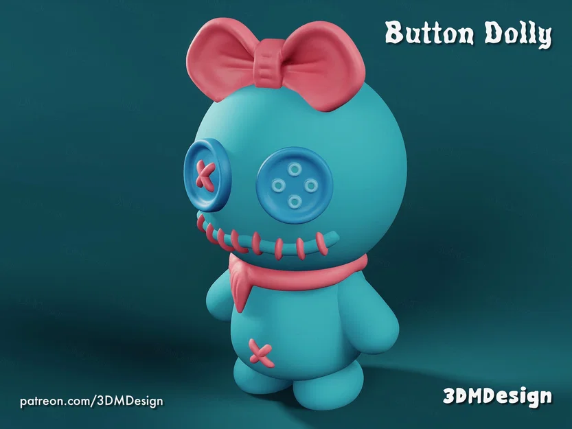 Móc khóa Button Dolly (Button Dolly Keychain) - Image 3