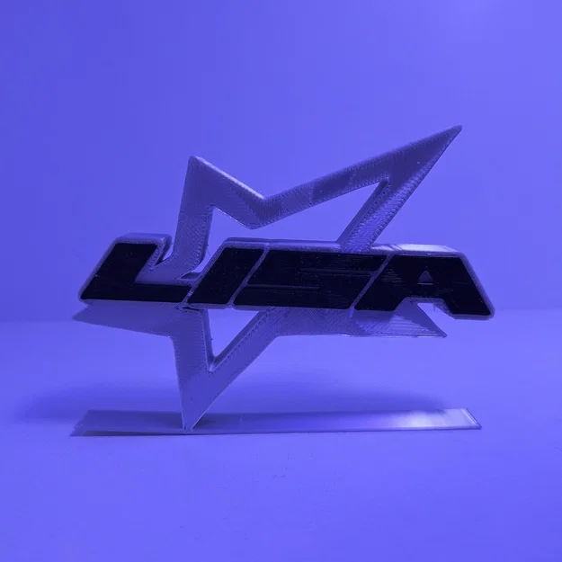 Mô hình 3D Logo LISA Rockstar - Món đồ trang trí dành riêng cho fan - Image 1