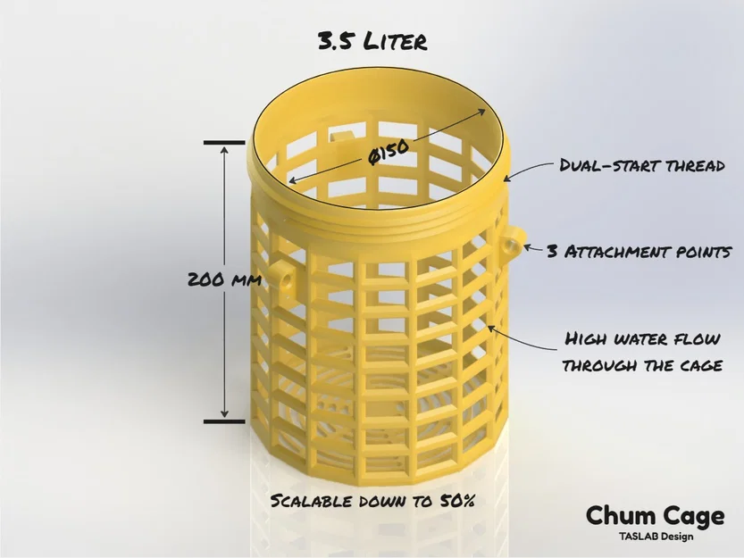 Chum Cage – Lồng đựng chum bait 3.5L cho câu cá & bẫy tôm càng - Image 2
