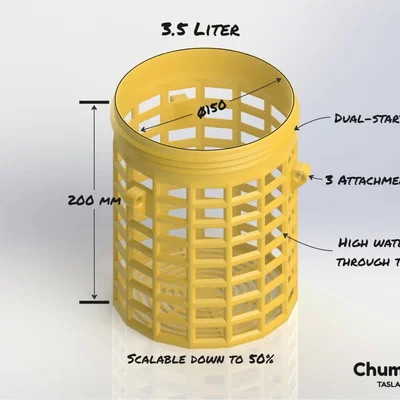 Chum Cage – Lồng đựng chum bait 3.5L cho câu cá & bẫy tôm càng