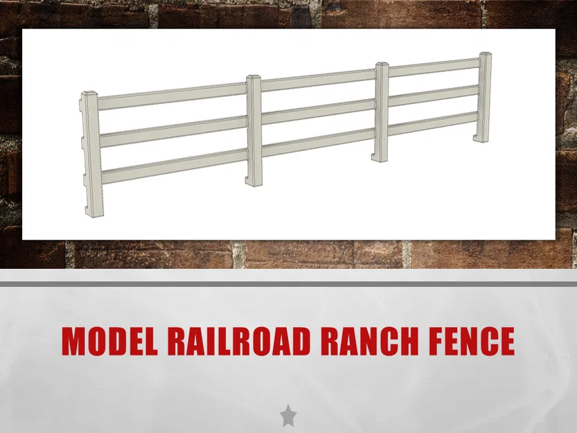 Hàng rào kiểu Ranch cho Model Train/Railroad (O-scale 1:48) - Image 1