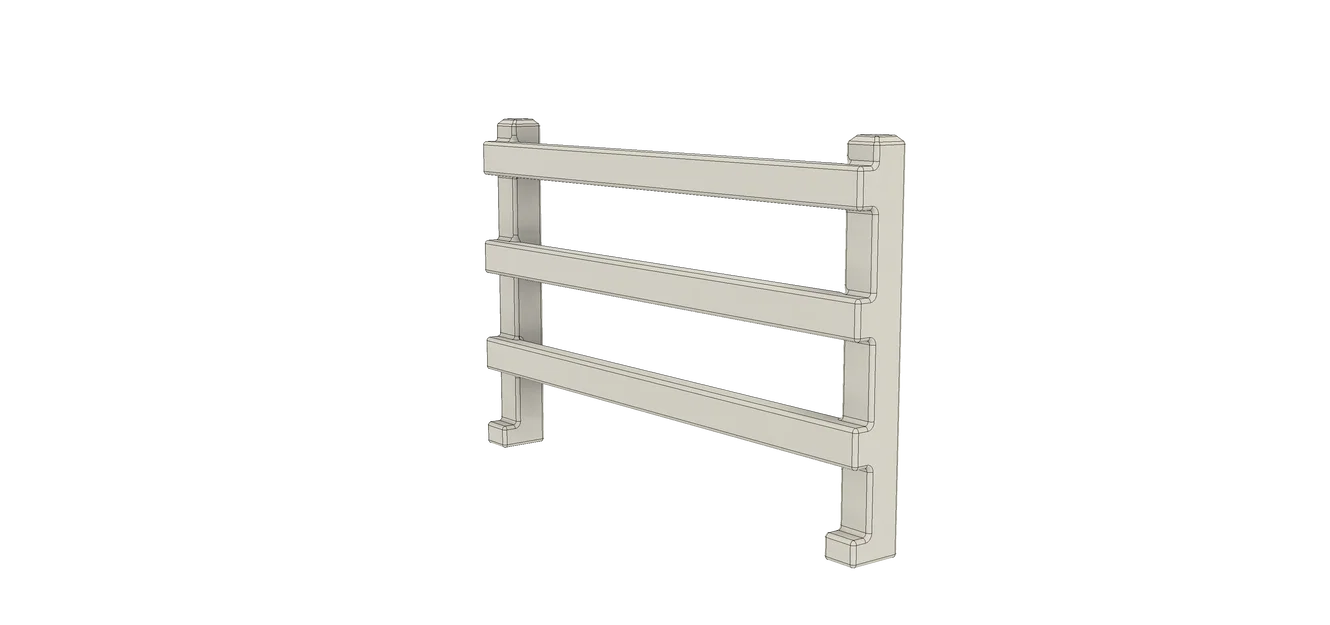 Hàng rào kiểu Ranch cho Model Train/Railroad (O-scale 1:48) - Image 2