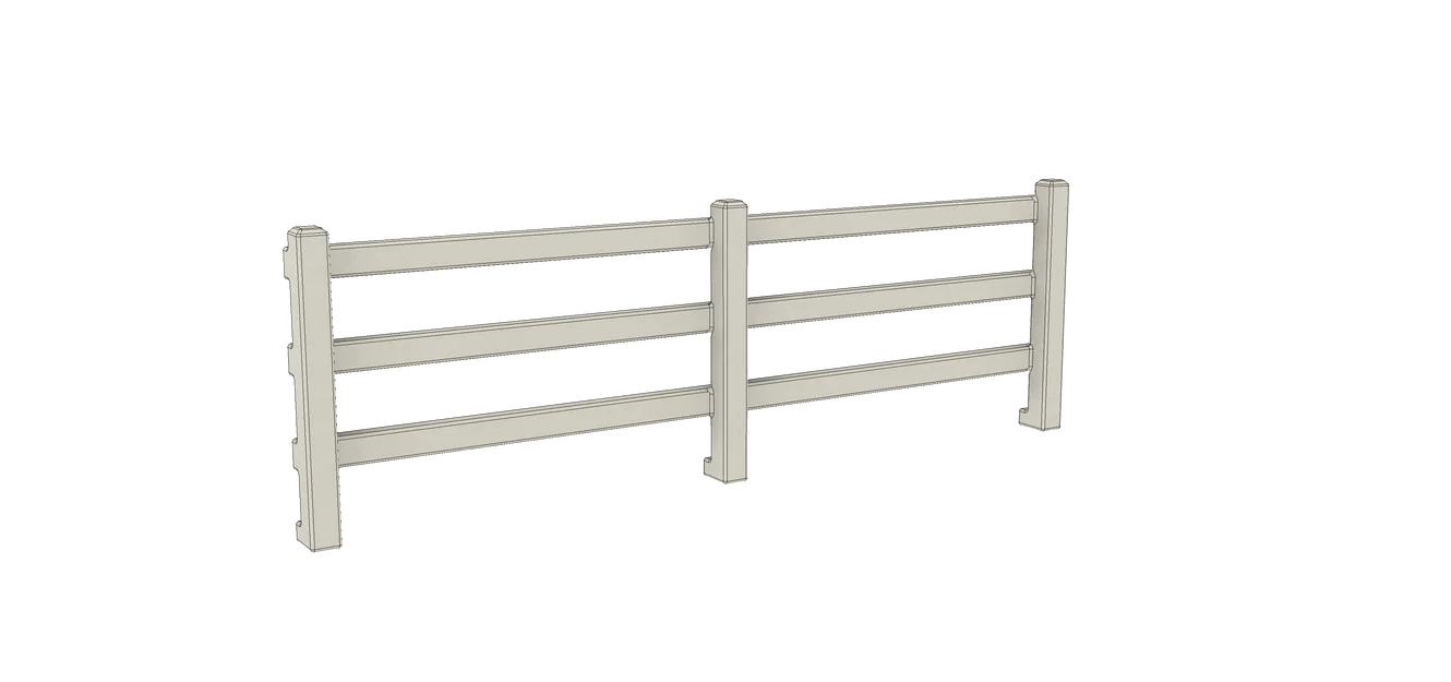 Hàng rào kiểu Ranch cho Model Train/Railroad (O-scale 1:48) - Image 4