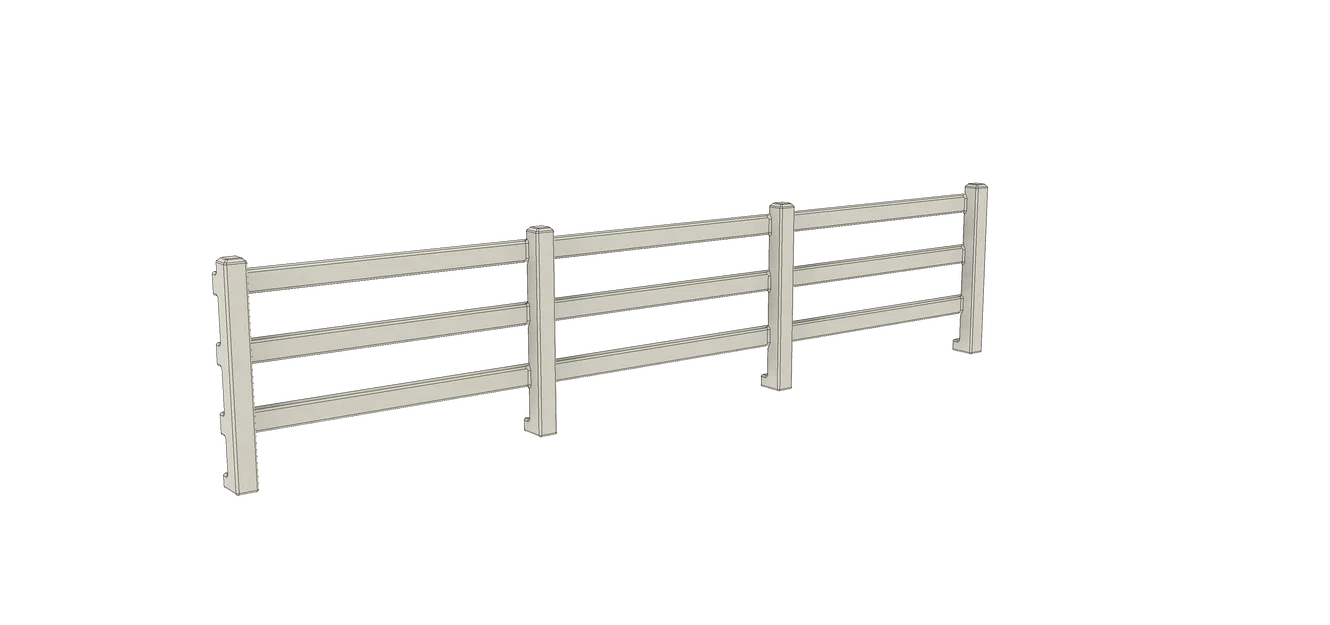 Hàng rào kiểu Ranch cho Model Train/Railroad (O-scale 1:48) - Image 5