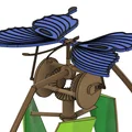 Tuabin Gió Trục Đứng Bướm Đập Cánh (Vertical Wind Turbine Butterfly Spinner) - Thumbnail 1
