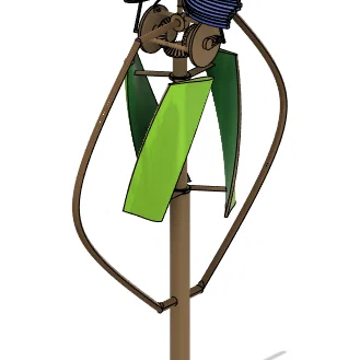 Tuabin Gió Trục Đứng Bướm Đập Cánh (Vertical Wind Turbine Butterfly Spinner)