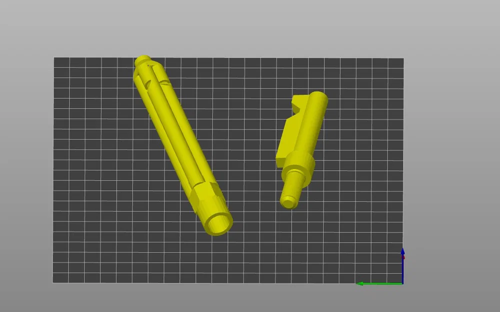 Mô hình còi tàu hỏa kèm bộ đảo chiều (Train whistle with reverser) in 3D - Image 1