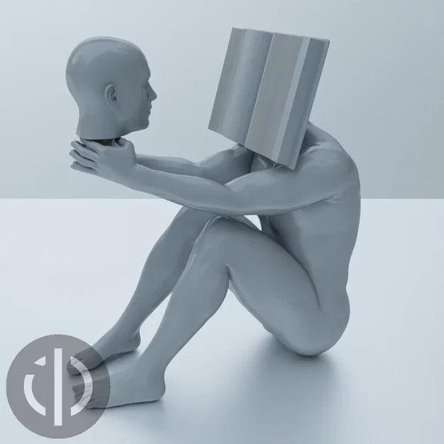 Tượng nghệ thuật 3D trừu tượng Self-Study (Tự học) - Image 1