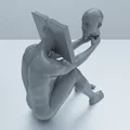 Tượng nghệ thuật 3D trừu tượng Self-Study (Tự học) - Thumbnail 2