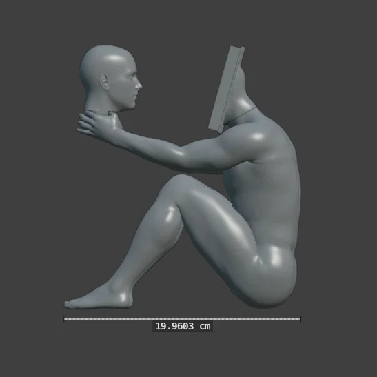 Tượng nghệ thuật 3D trừu tượng Self-Study (Tự học) - Image 4