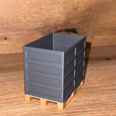 Mô hình Pallet và Thùng chứa hàng cho xe đồ chơi Bruder (In 3D)