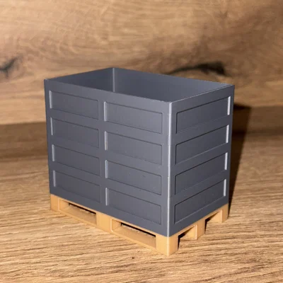 Mô hình Pallet và Thùng chứa hàng cho xe đồ chơi Bruder (In 3D)