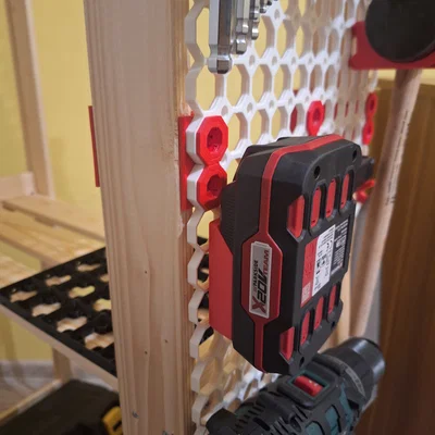 Giá treo pin Parkside cho Multiboard - Phụ kiện DIY cực chất