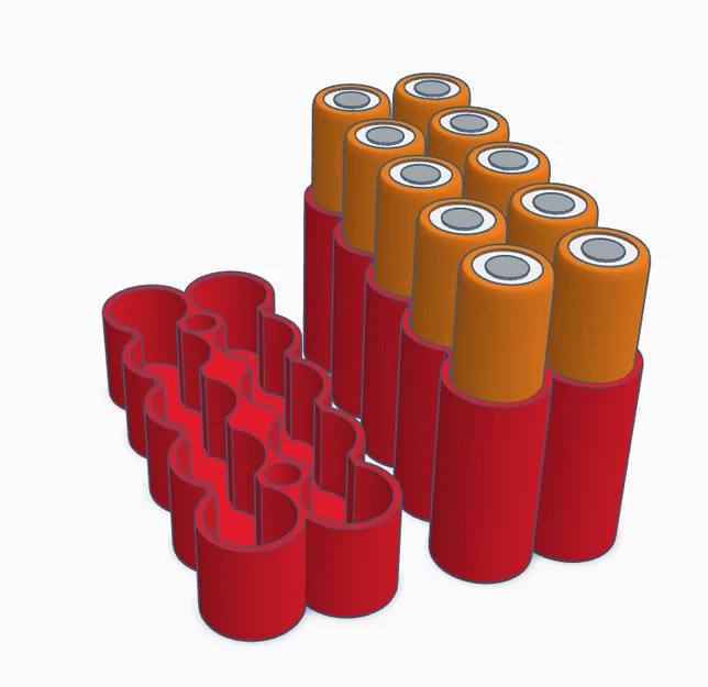 Hộp đựng pin AA và AAA (10 ngăn) in 3D gọn gàng - Image 3