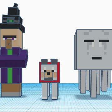 Bộ sưu tập mô hình nhân vật Minecraft in 3D cực chất