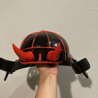 Nón samurai đội được có sừng (Wearable Samurai helmet with horns)