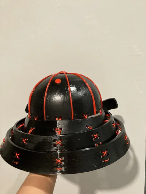 Nón samurai đội được có sừng (Wearable Samurai helmet with horns) - Image 4