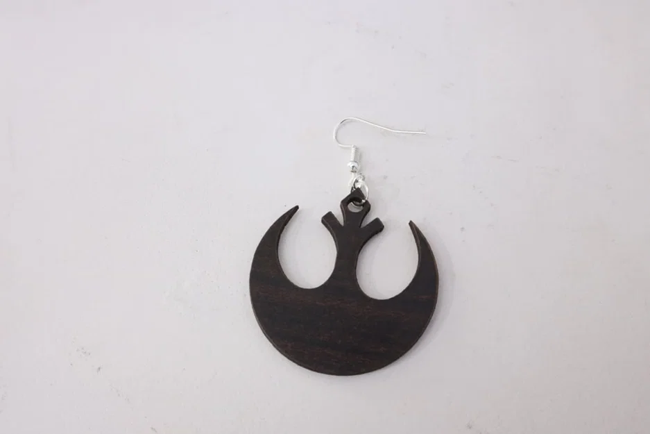 Bông tai biểu tượng Rebel Alliance độc đáo in 3D - Image 1