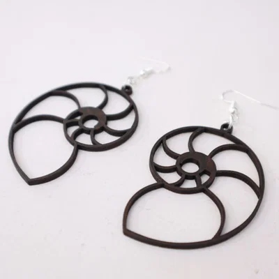 Bông tai hình vỏ ốc xoắn - Mẫu phụ kiện in 3D đẹp mắt