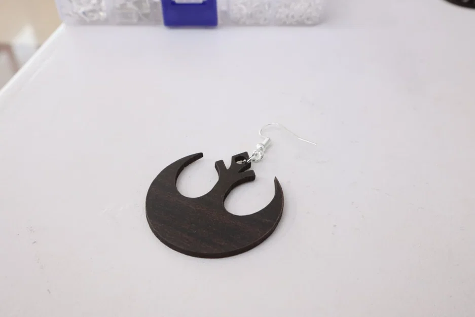 Bông tai biểu tượng Rebel Alliance độc đáo in 3D - Image 2