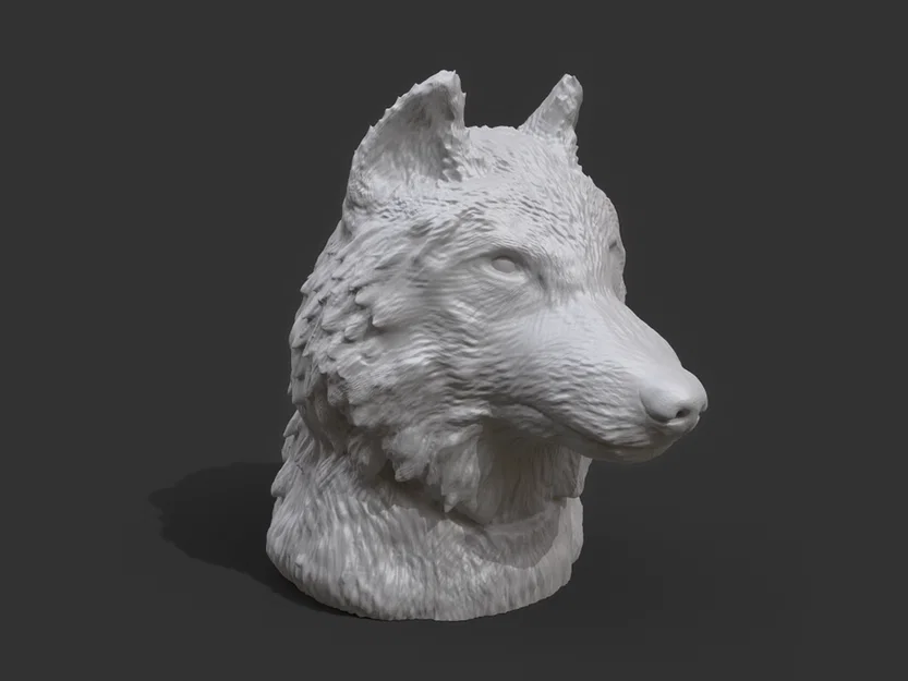 Mô hình tượng đầu Sói (Wolf Head) in 3D trang trí độc đáo - Image 1