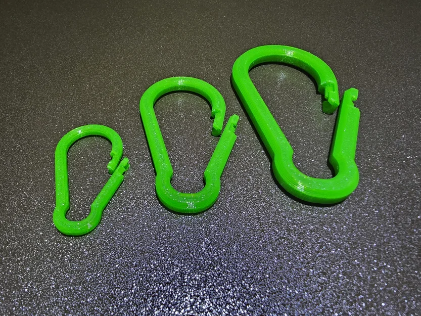 Móc Carabiner siêu chắc với Snap-Lock (dễ in, không cần support) - Image 1