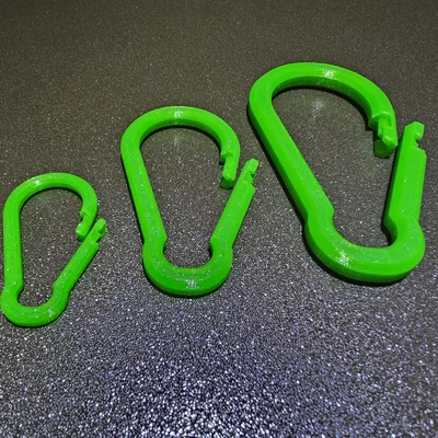 Móc Carabiner siêu chắc với Snap-Lock (dễ in, không cần support)