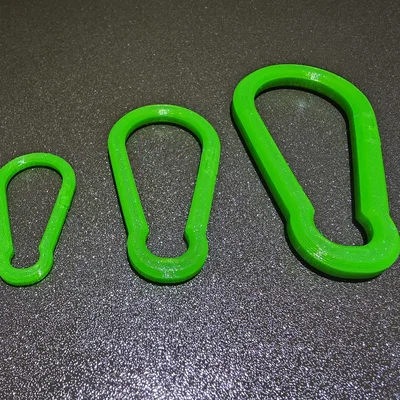 Móc Carabiner siêu chắc với Snap-Lock (dễ in, không cần support)
