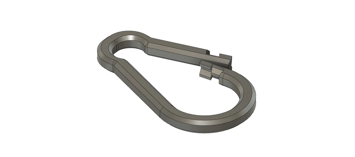 Móc Carabiner siêu chắc với Snap-Lock (dễ in, không cần support) - Image 5