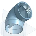 Adapter ống xả 90° cho XTool F1 Ultra (XTool F1 Ultra 90 Degree Exaust Adapter) - Thumbnail 2