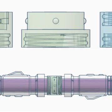 Lightsaber thu gọn gạt khóa (Blade Lock, blade thay được & tùy chọn dual)