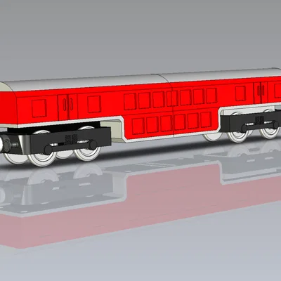 Tương thích Brio - Doppelstockwagen - Holzeisenbahn