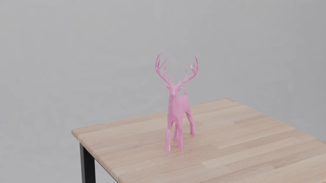 Mô hình trang trí hươu Low Poly in 3D đẹp mắt - Image 1