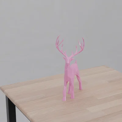 Mô hình trang trí hươu Low Poly in 3D đẹp mắt