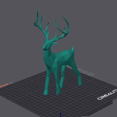 Mô hình trang trí hươu Low Poly in 3D đẹp mắt