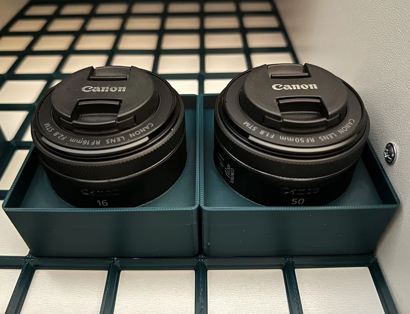 Khay Gridfinity cho lens Canon RF (16mm/50mm/24-105 f/4 L) - Image 1