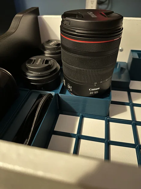 Khay Gridfinity cho lens Canon RF (16mm/50mm/24-105 f/4 L) - Image 2